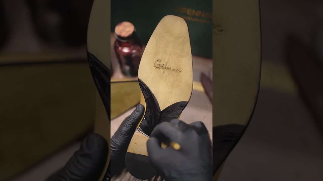 Gifennse Khaki Oxford Coloring Process | Handmade Leather Magic H #derby #shoes #handmade