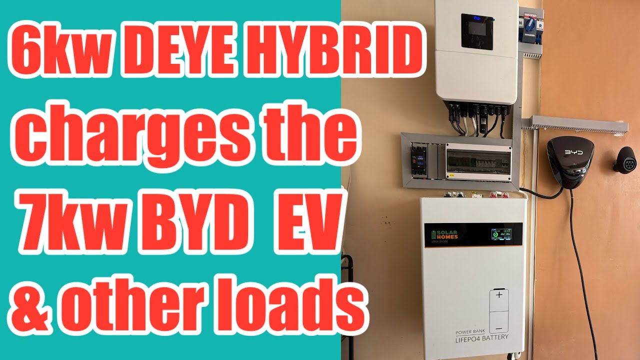 6kw DEYE HYBRID ON/OFF-GRID POWER INVERTER CHARGES & POWERS UP BYD EV & OTHER LOAD, SIMULTANEOUSLY!