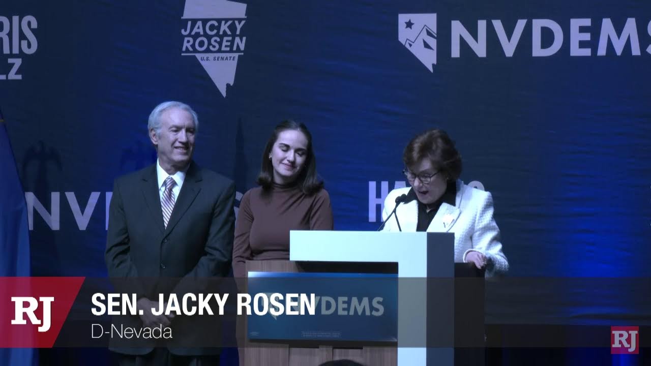 Jacky Rosen speaks at Democrat Election Watch Party