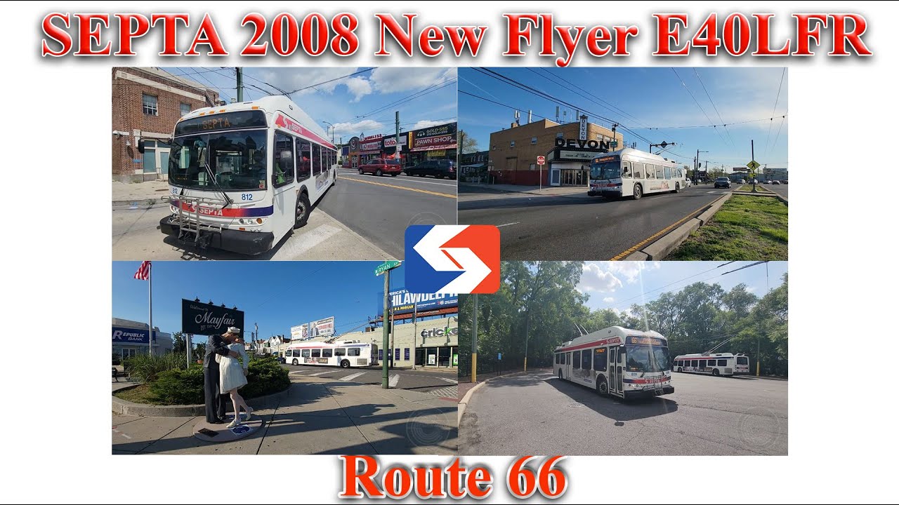 54. SEPTA Route 66 | Trackless Trolley Compilation