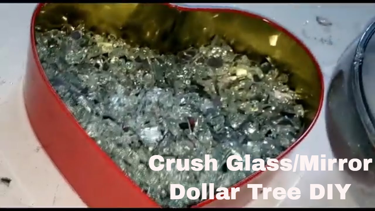 Crushed Glass / Mirror/  Make /  Add Color Dollar Tree DIY