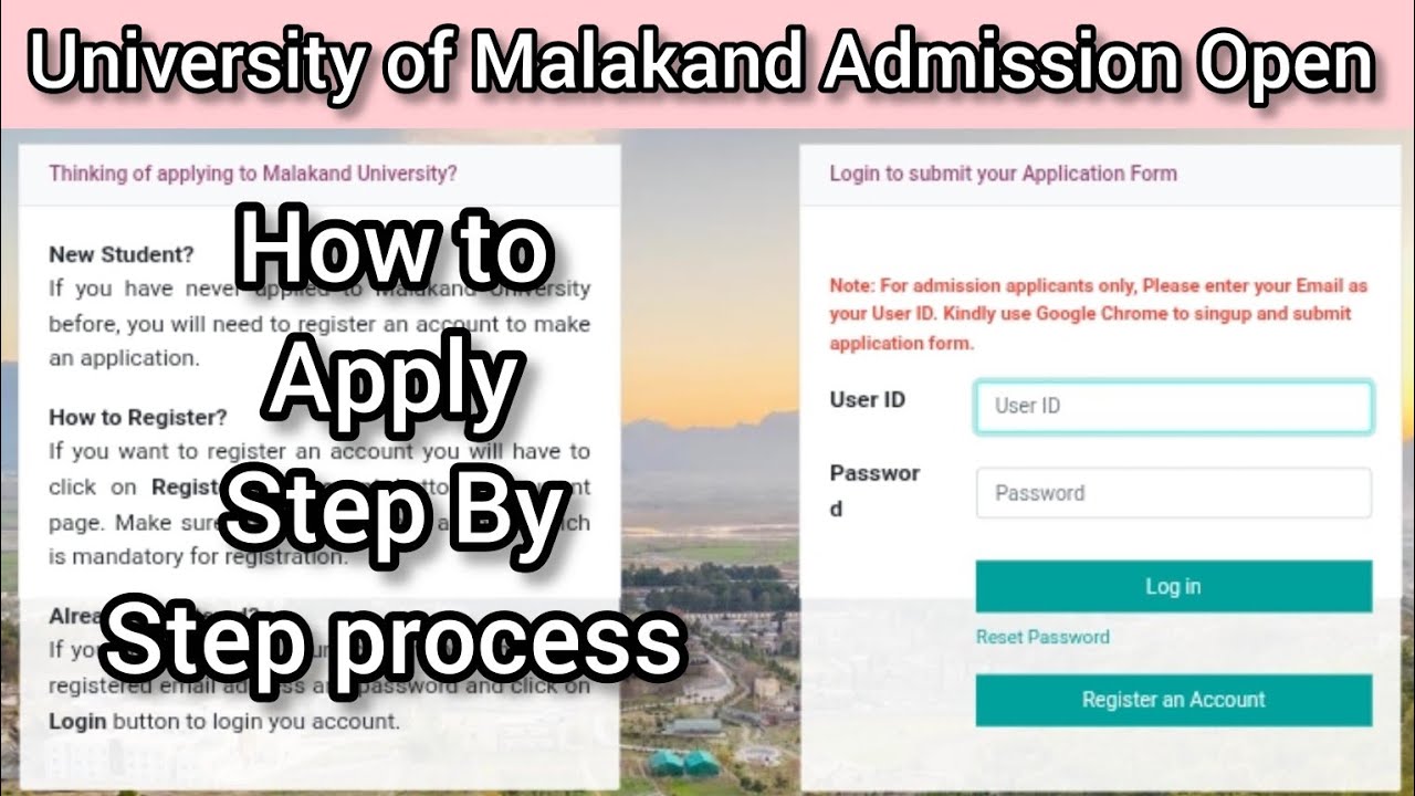 How to Apply University Of Malakand Admission 2025: University Of Malakand ( UOM) admission 2025