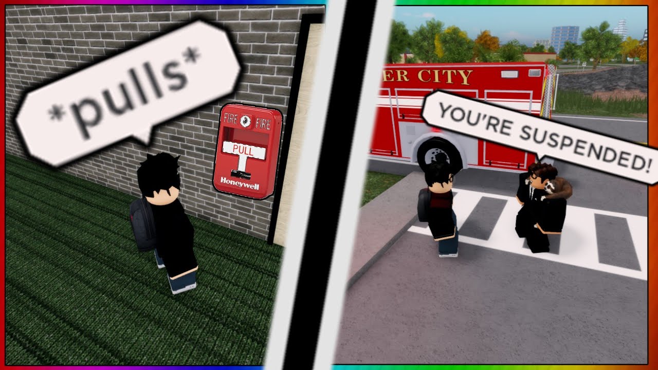 I pulled the FIRE ALARM at SCHOOL and got SUSPENDED... || Roblox ER:LC Liberty County