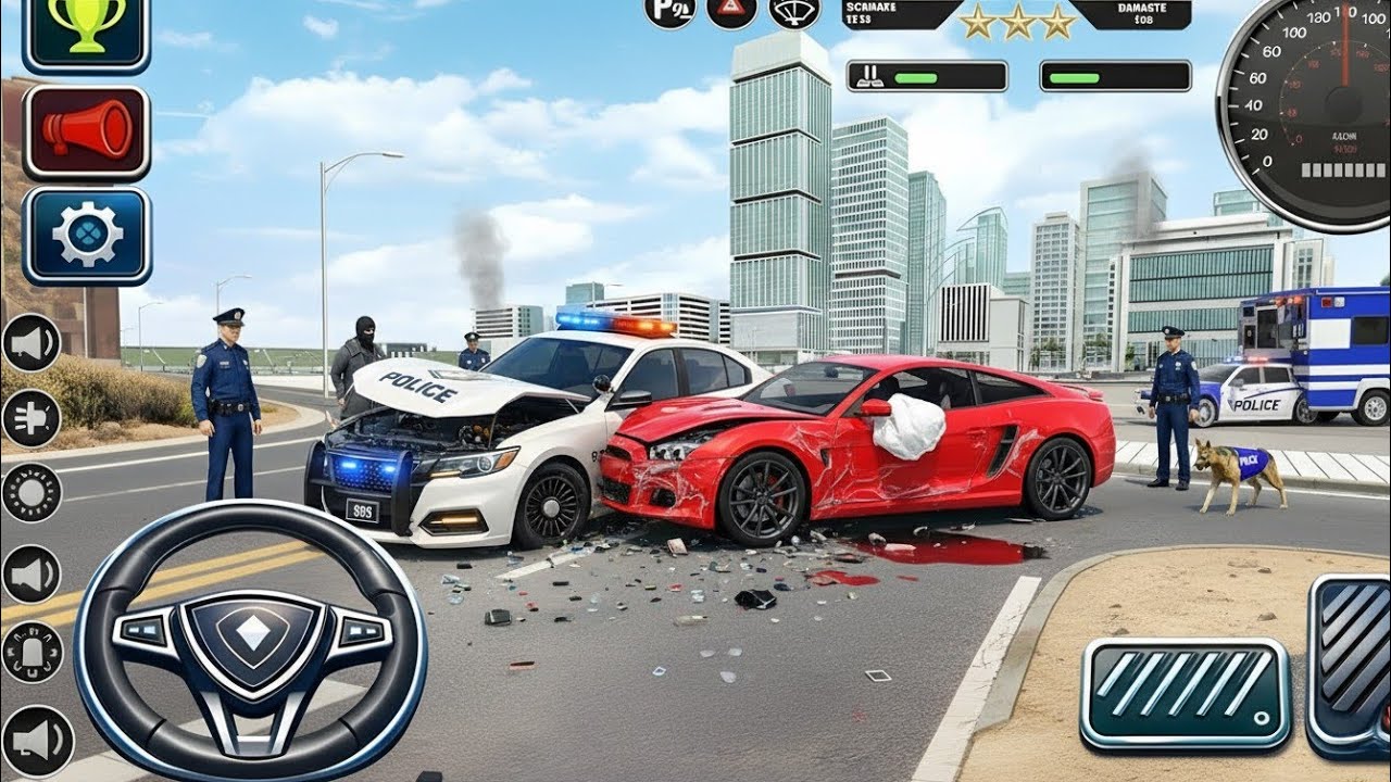 Police Car Chase Simulator 3D Game - Real Cop Cars Driving Simulator 2025 - Android GamePlay part 🚨👈