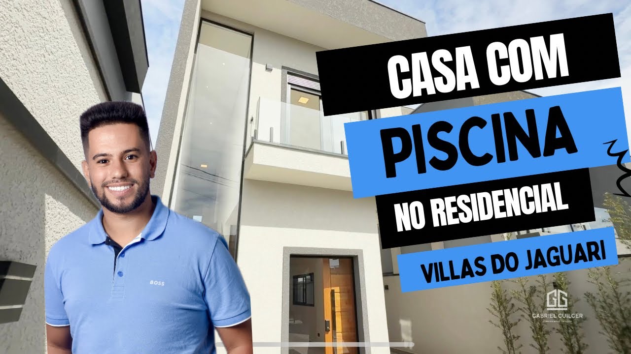 🤩CASA COM PISCINA AQUECIDA, CASCATA E TELÃO NO VILLAS DO JAGUARI EM SANTANA DE PARNAÍBA 
