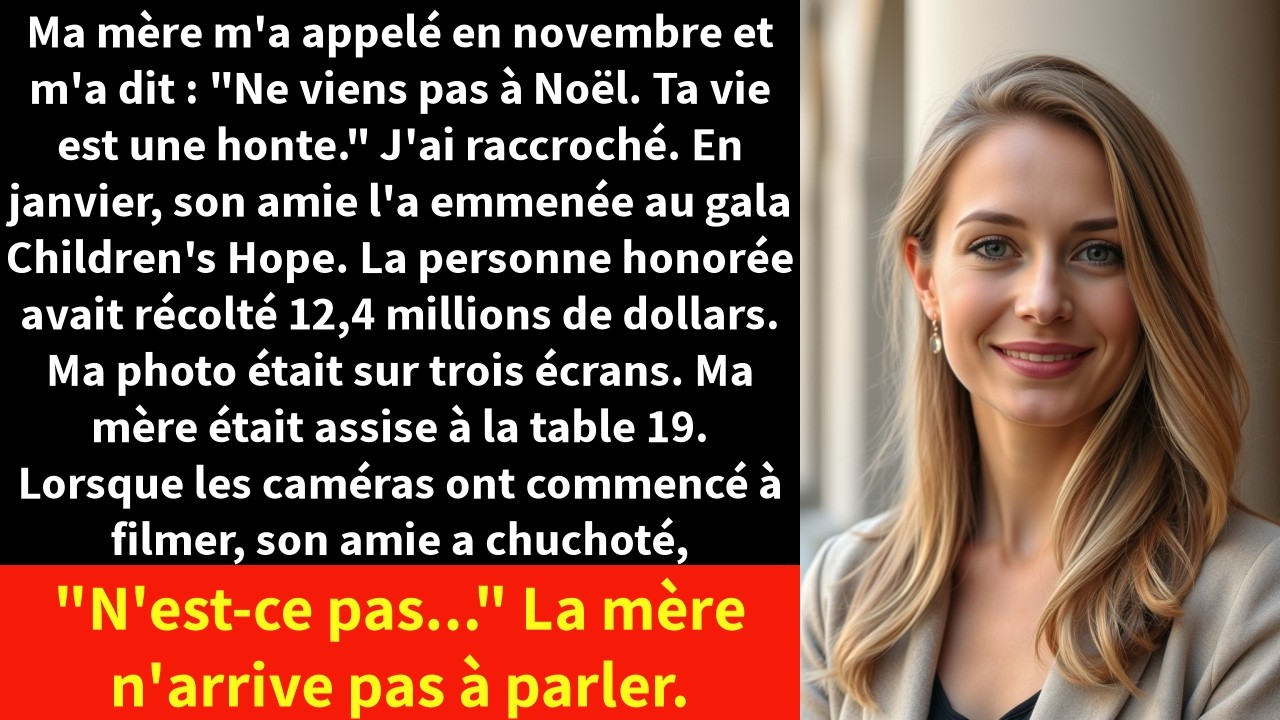Ma mère m'a appelé en novembre et m'a dit : 