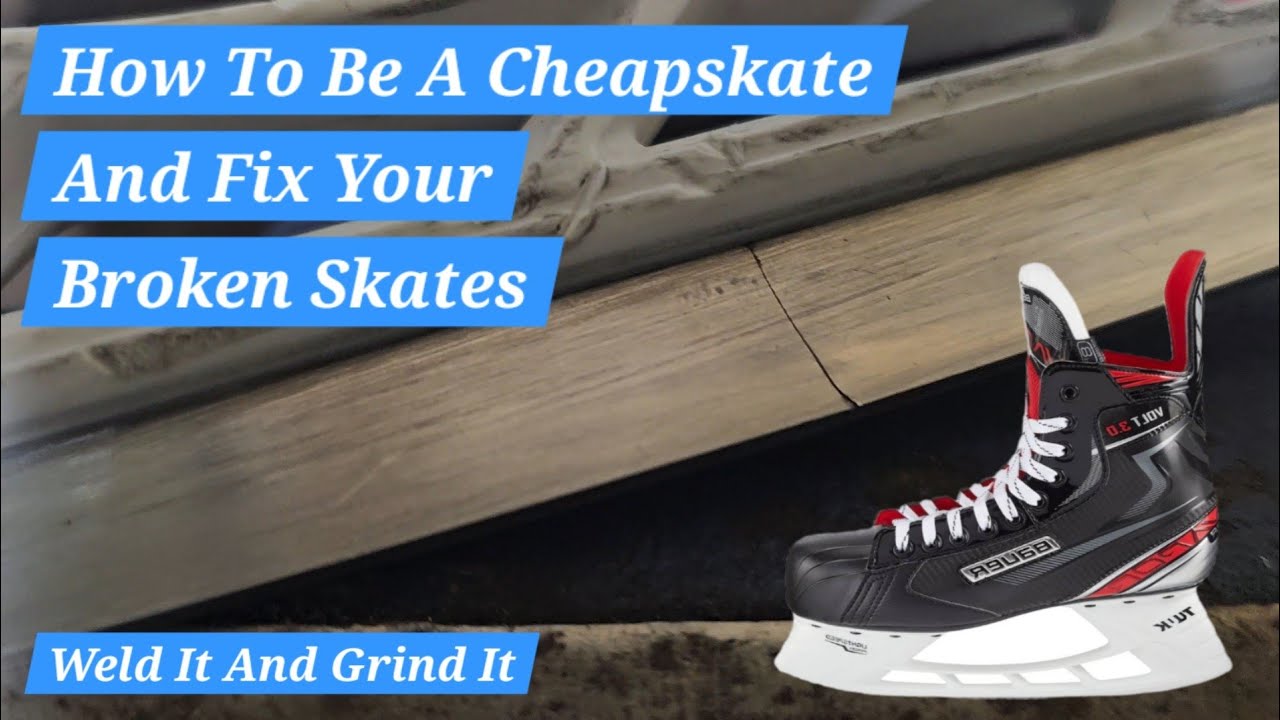 Cracked Skate Blade? No Problem! Weld It, Grind It And Go For A Skate!!!