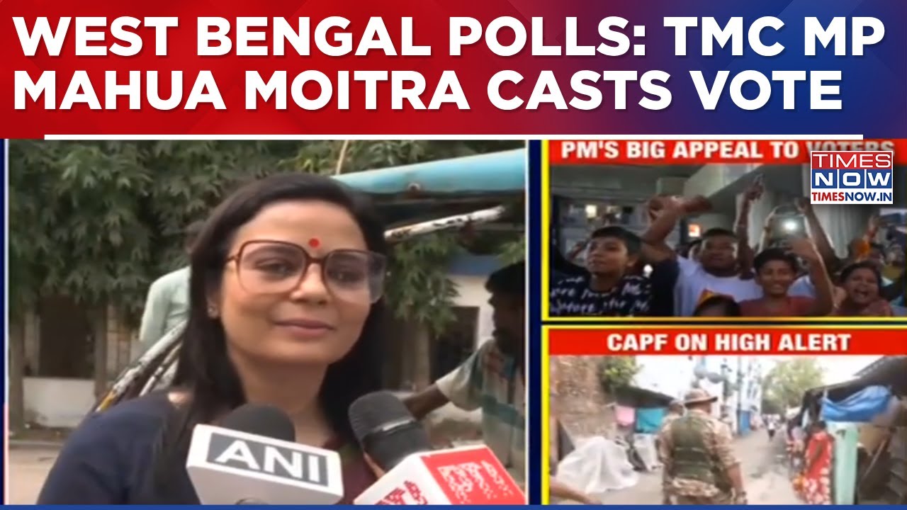 West Bengal Assembly Polls, Phase 2: TMC MP Mahua Moitra Casts Vote; Slams Bharatiya Janata Party