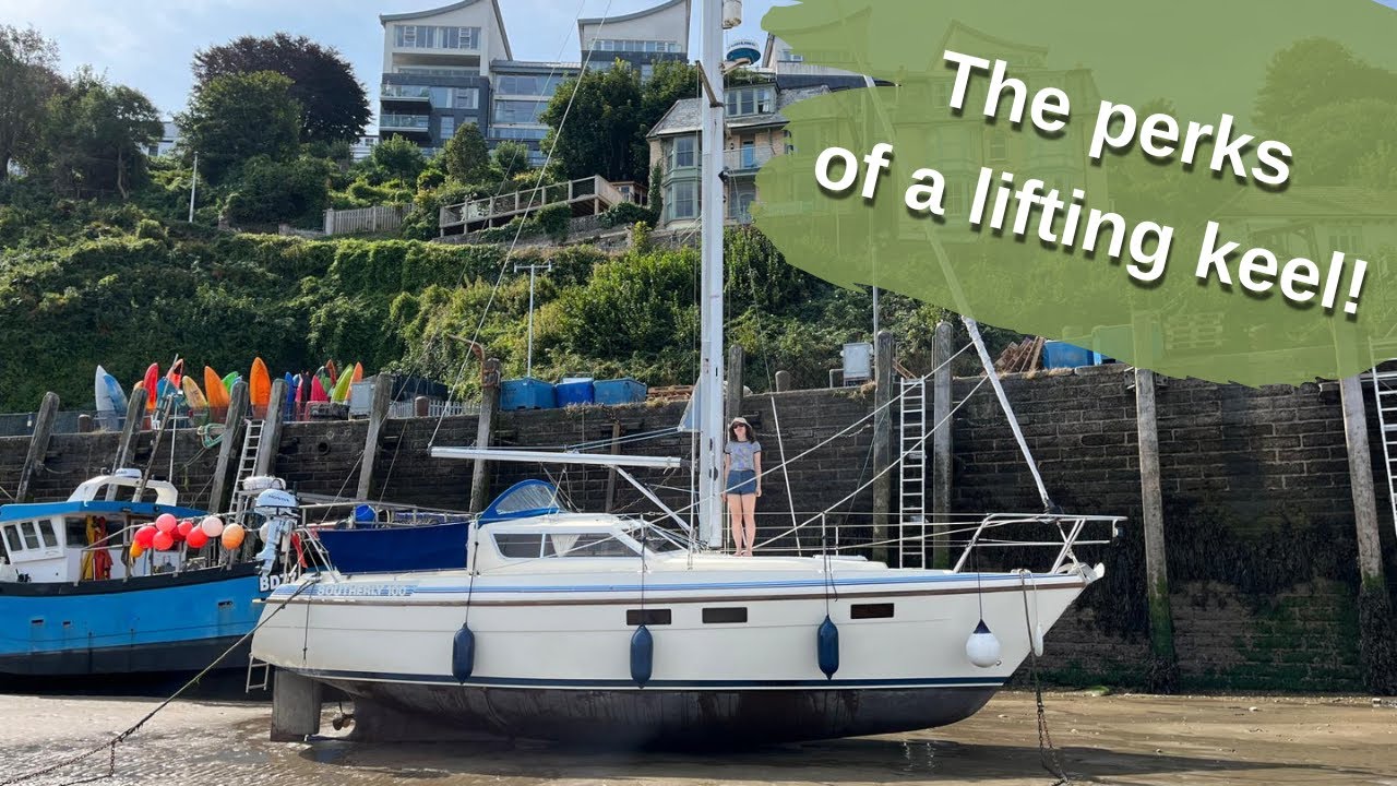 Testing Our Sailboat's Lifting Keel by Drying Out in Ilfracombe Harbour