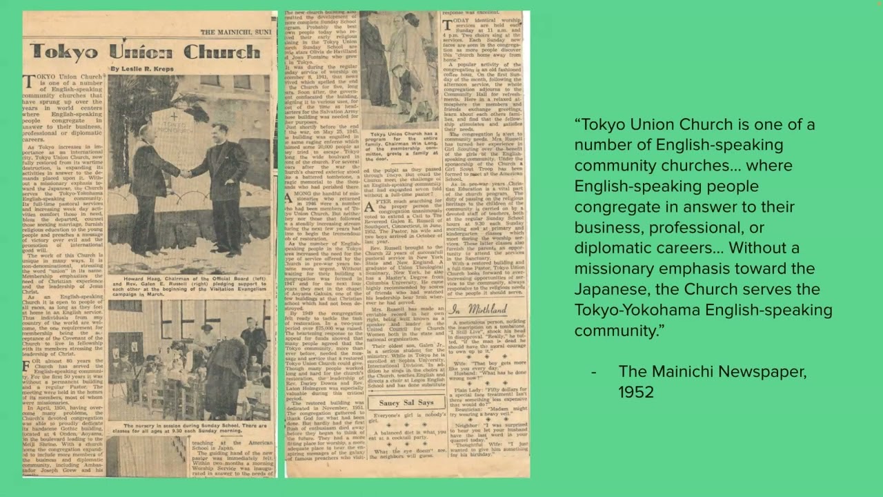 The Past Informing the Future: Started in missions, Growing in community