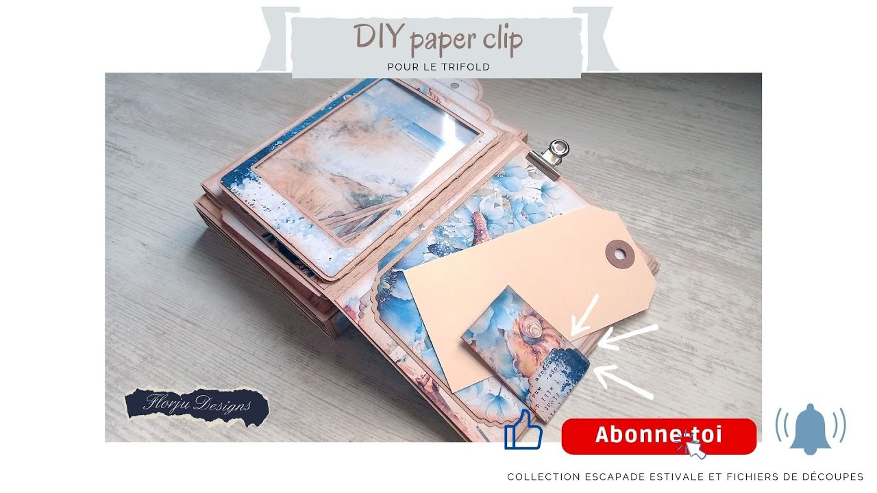 TUTO partie 3 /4  TRIFOLD 😊 paper clip    #scrapbooking  #tutorials  #tutoscrapbooking  #scrapbook