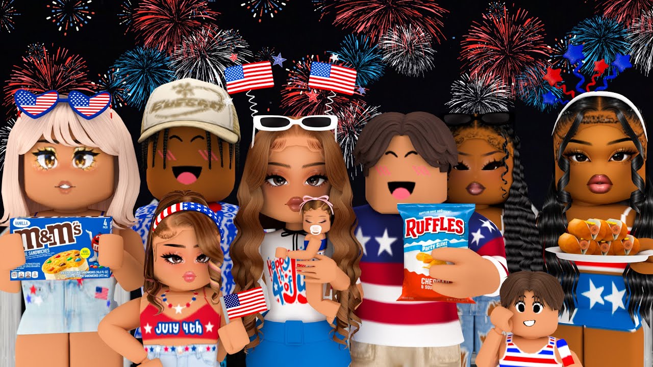WE WENT TO A FOURTH OF JULY PARTY!! | BLOXBURG FAMILY ROLEPLAY