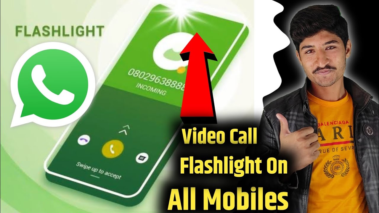 how to on flashlight in whatsapp video call/flashlight whatsapp/video call flashlight on kaise kare