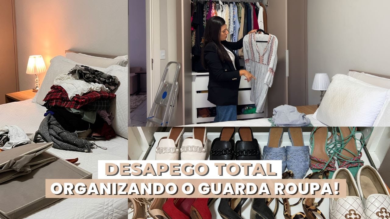 Desapego TOTAL das roupas | Organizando o Guarda-Roupa para rotina de dona de casa!