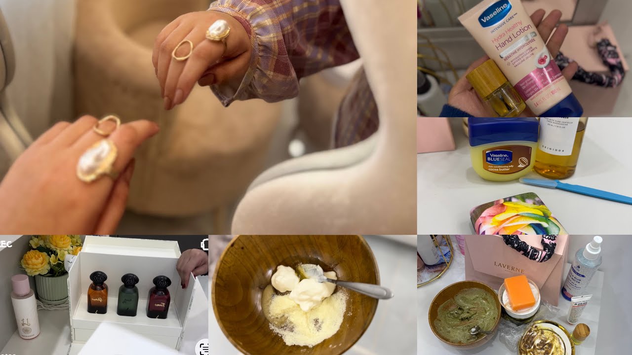 عنايتي قبل الدوام💅🏻🧴🪞شلون الحنةثخنت حواجبي|انبوكسنق ملابس سفانا.عطور،ماسكات طبيعية.منتجات عناية📦🛍️💅🏻