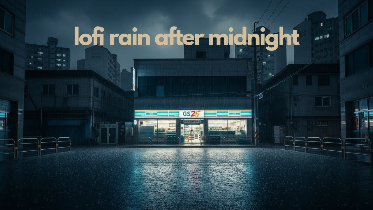 Seoul Quiet After Midnight Rain 🌧️ Lofi to Settle In Stillness for Relaxing Sleep in the Rain