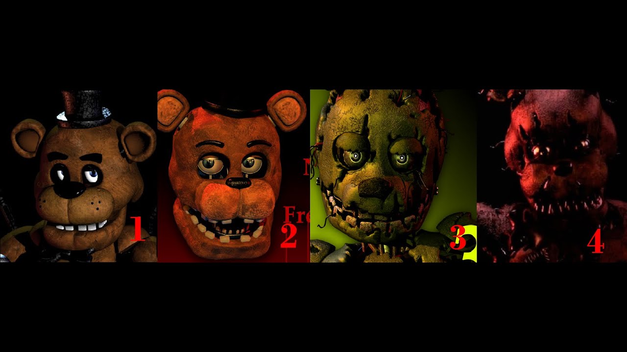 five nights at freddys  1 2 3 4 trailers