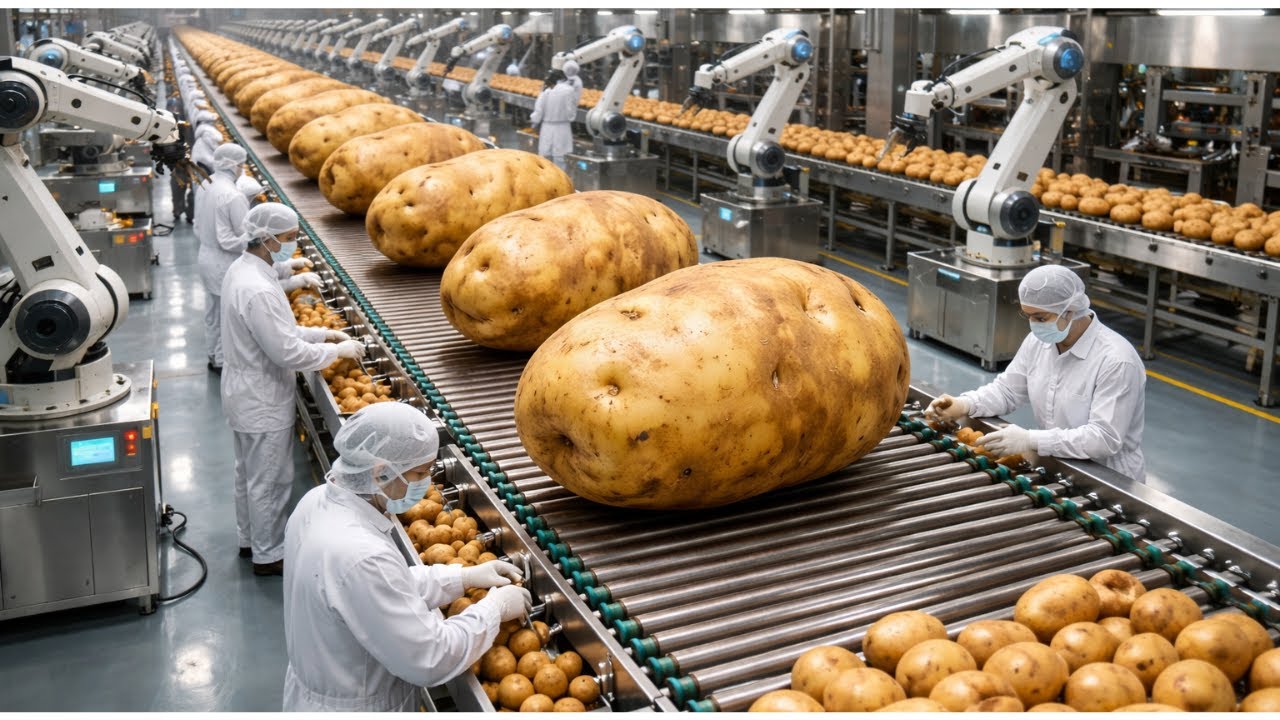 Inside a High Tech Potato Chip Factory: From Precision Hydro Cutting to Nitrogen Flush Crunch