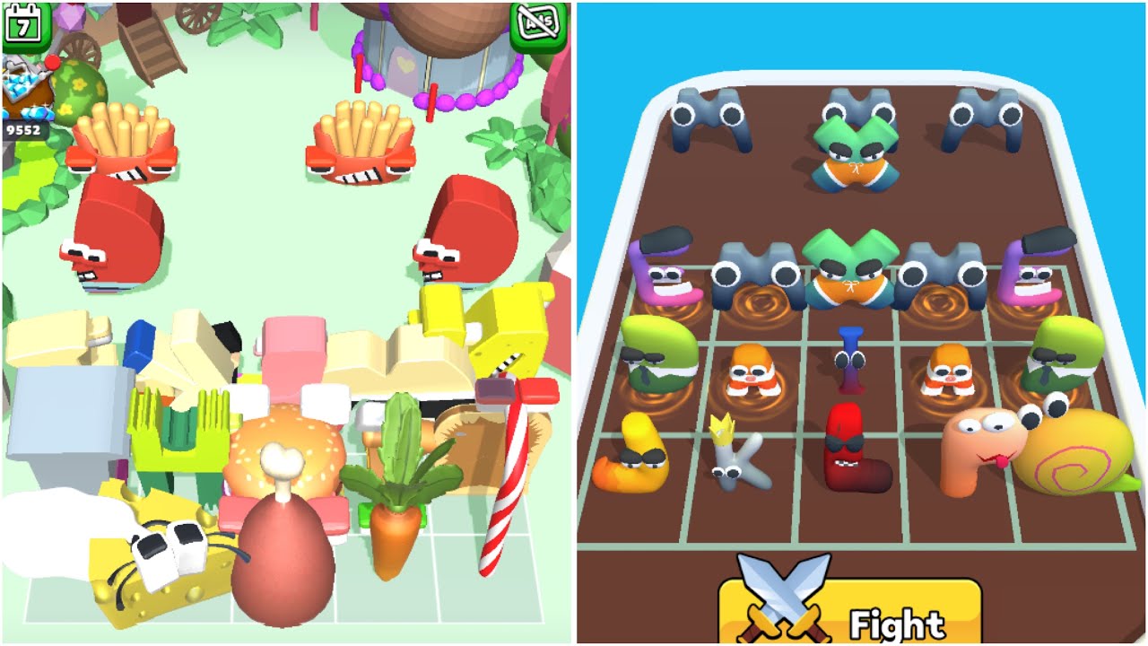 Merge Alphabet Food Battle Vs Merge Alphabet ABC Run Max Level Gameplay