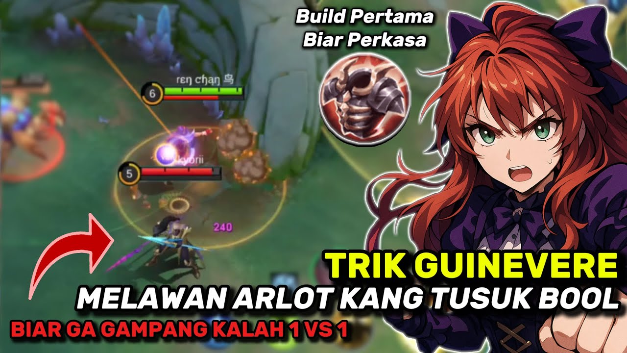 cara guinevere melawan arlot biar menang laning build darah++ tapi damage nya lumayun | MLBB