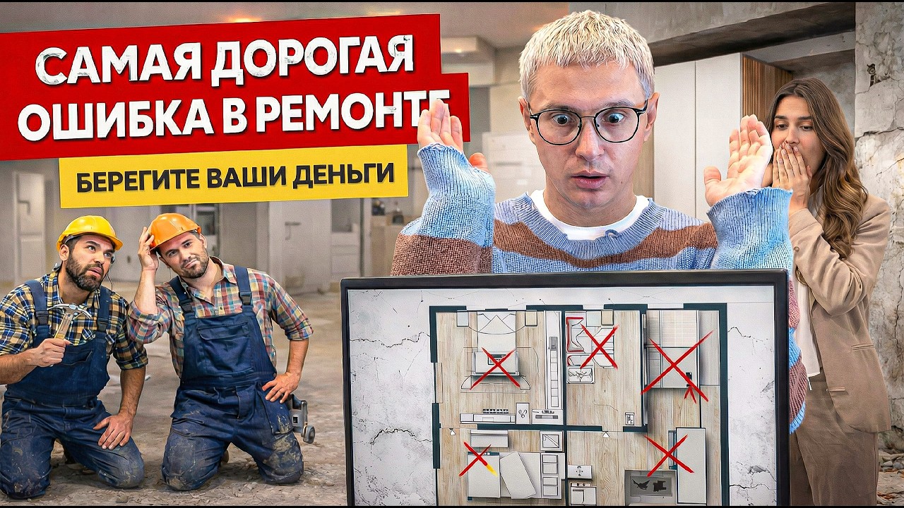 Дизайнер нарисовал — вы переплатили! Дорогие ошибки в ремонте которых можно избежать посмотрев видео