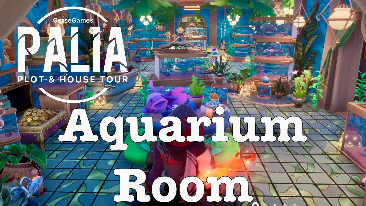 Aquarium Room / Palia Plot & House Tour / Design by  @GenkiColleen