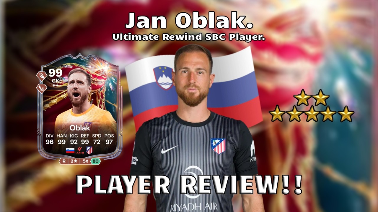 🔥🧤 Обзор игрока Ян Облак с рейтингом 99! Игрок Ultimate Rewind SBC!⭐🧤. FC 26 Ultimate Team.