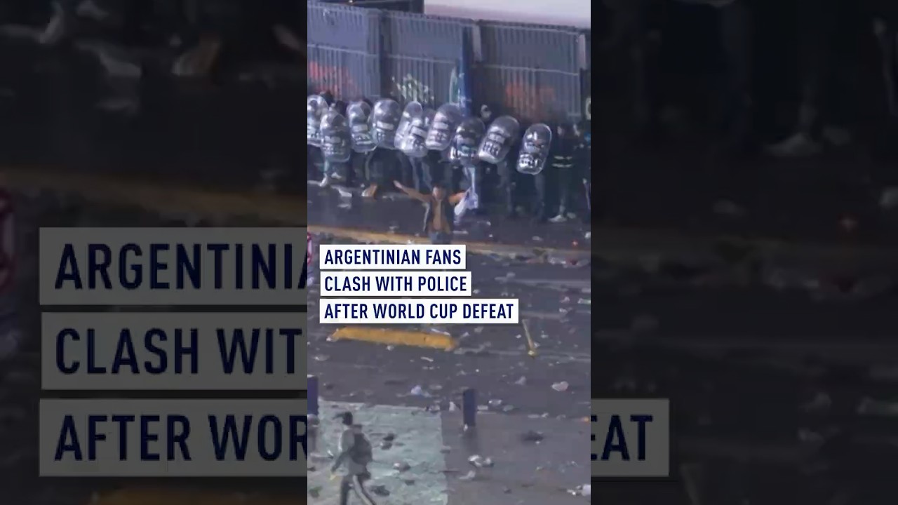 Argentinian fans clash with police after World Cup defeat