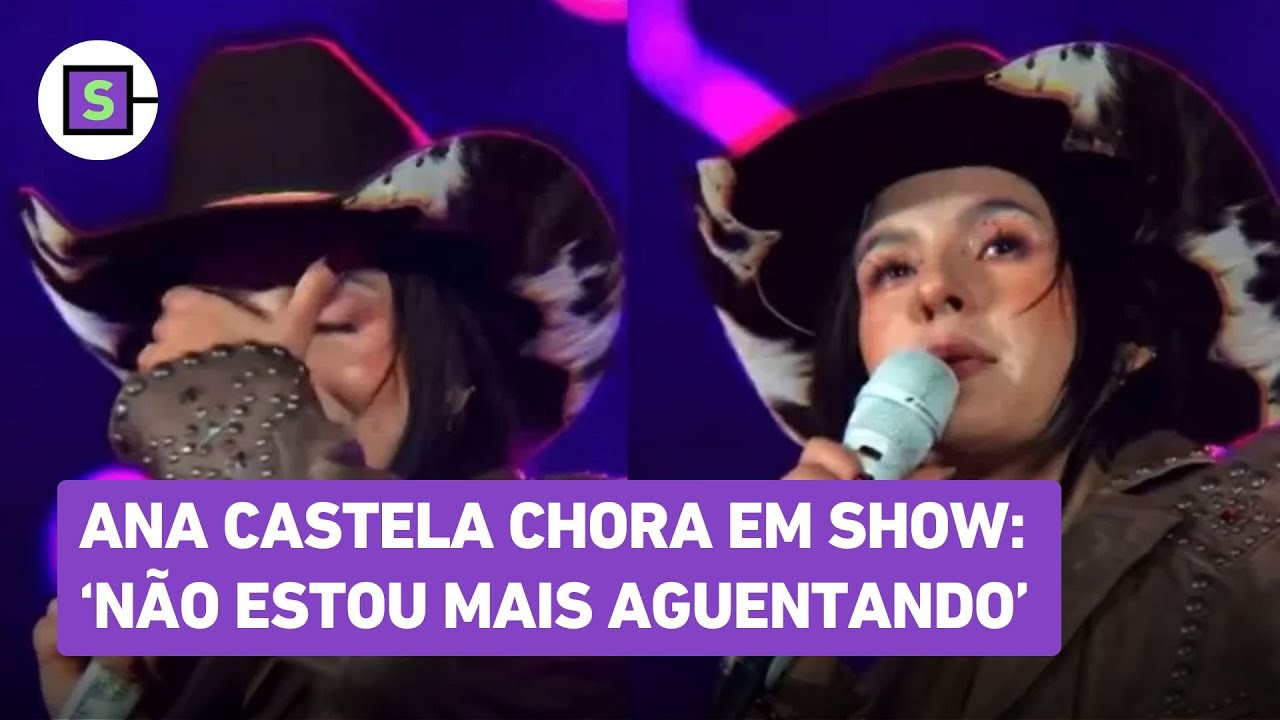 Ana Castela chora em show, diz que tem vontade de ir embora e recebe apoio de Gustavo Mioto, veja