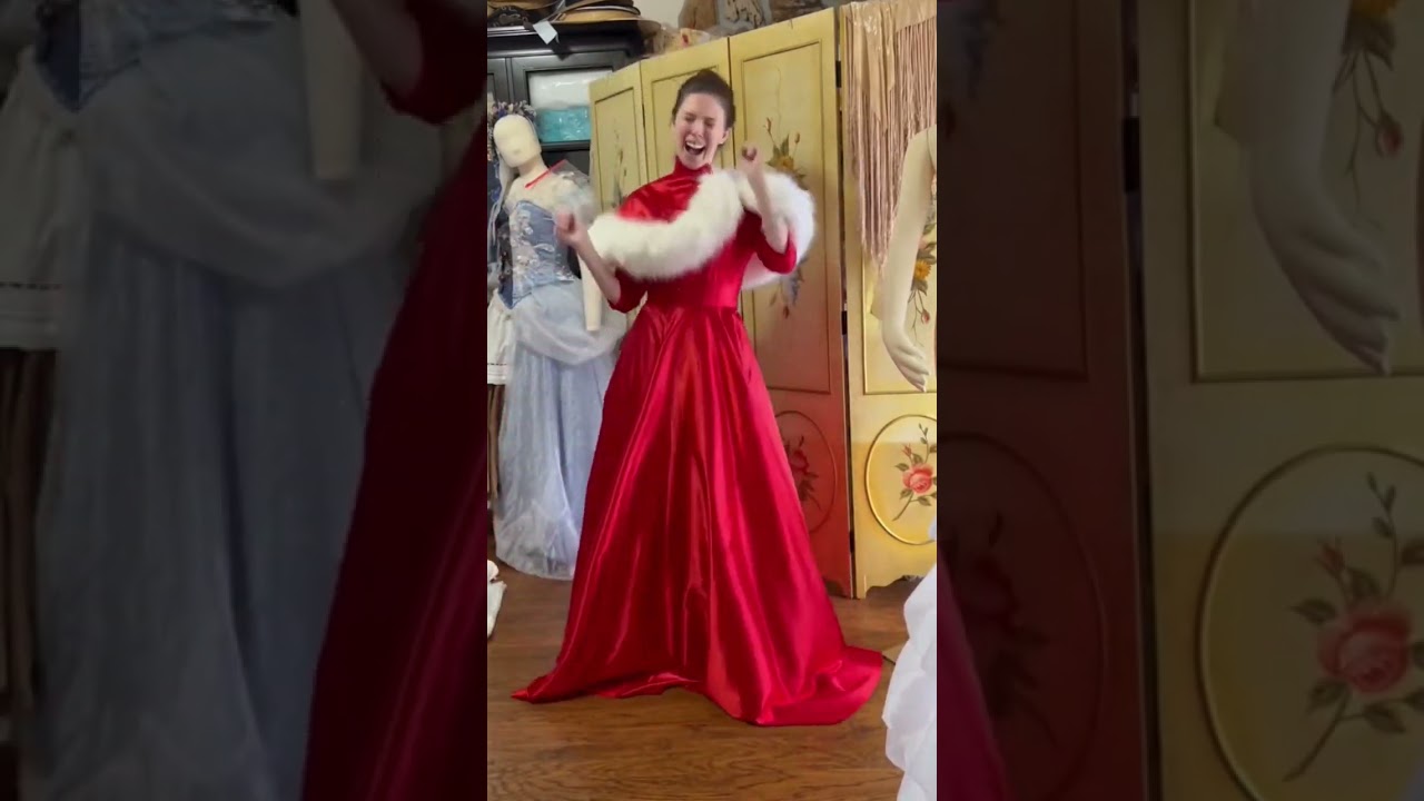 MAKING THE WHITE CHRISTMAS FINALE DRESS #shorts #christmas #whitechristmas