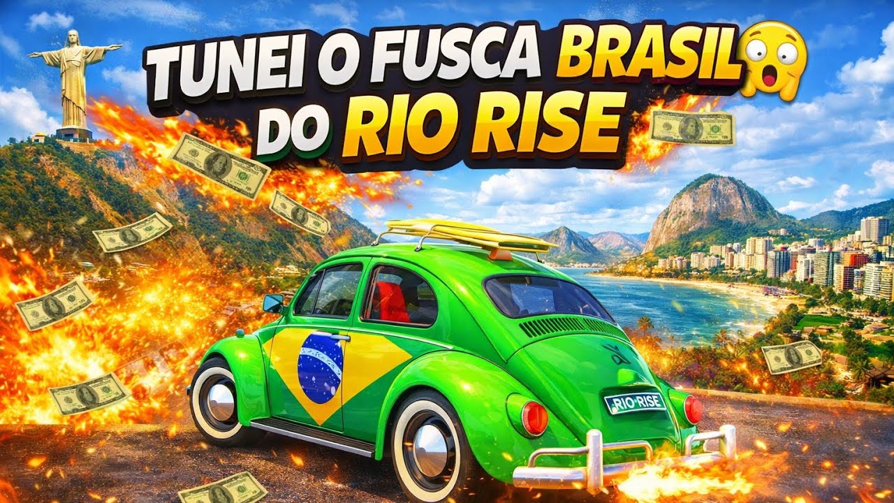 TUNEI O FUSCA BRASIL DO RIO RISE😱 #riorise #rioriserp #gta #gtarp #automobile #atualização 