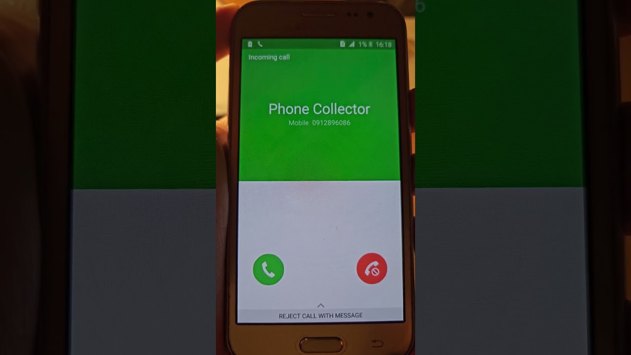 Samsung Galaxy J2 2015 incoming call has battery empty! #shorts