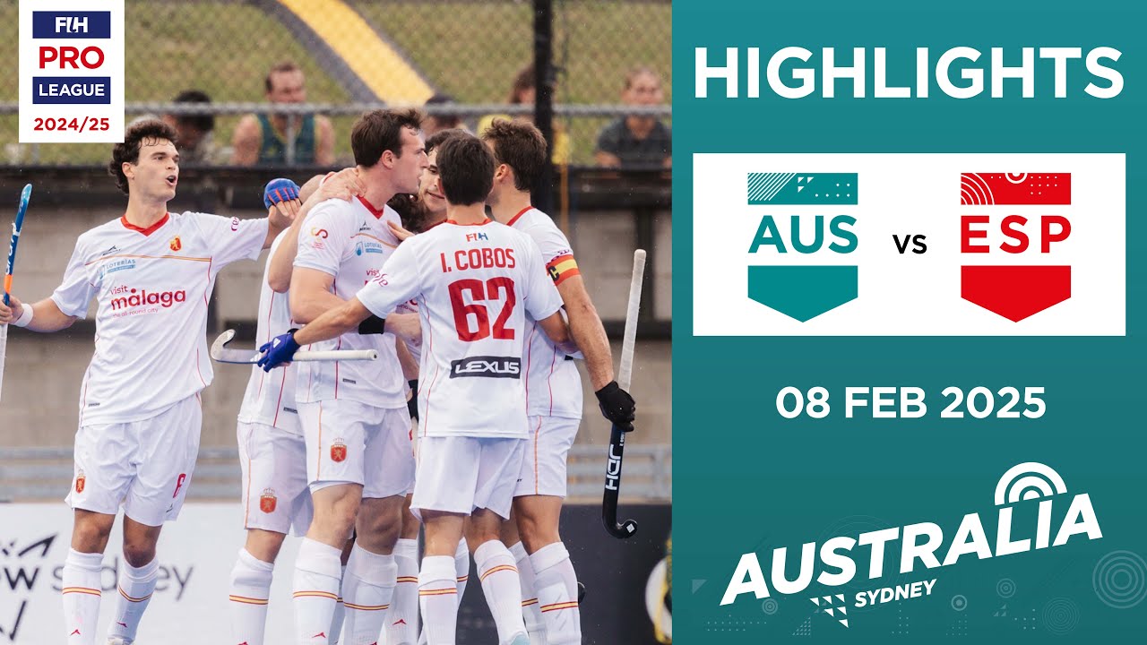 FIH Hockey Pro League 2024-25 Highlights: Australia vs Spain (M) | Match 2
