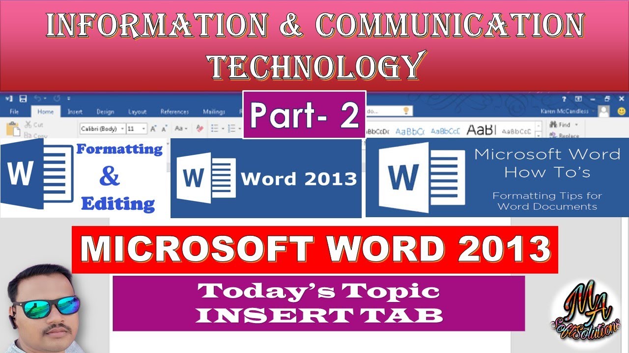 Insert Tab in MS Word | MS Word Tutorial Part 2