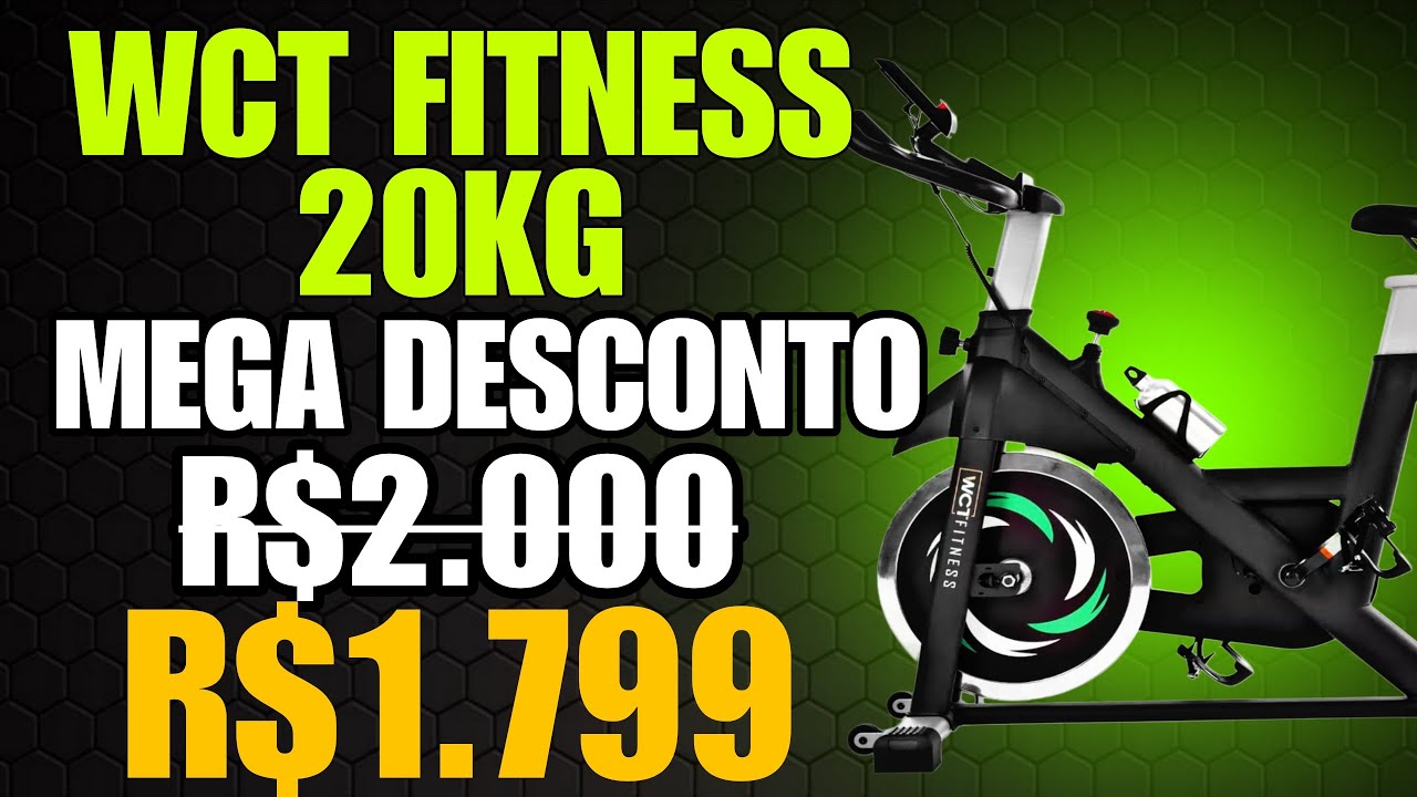 WCT FITNESS RODA DE 20KG MEGA PROMOÇÃO NA BICICLETA ERGOMÉTRICA CUSTO X BENEFÍCIO 