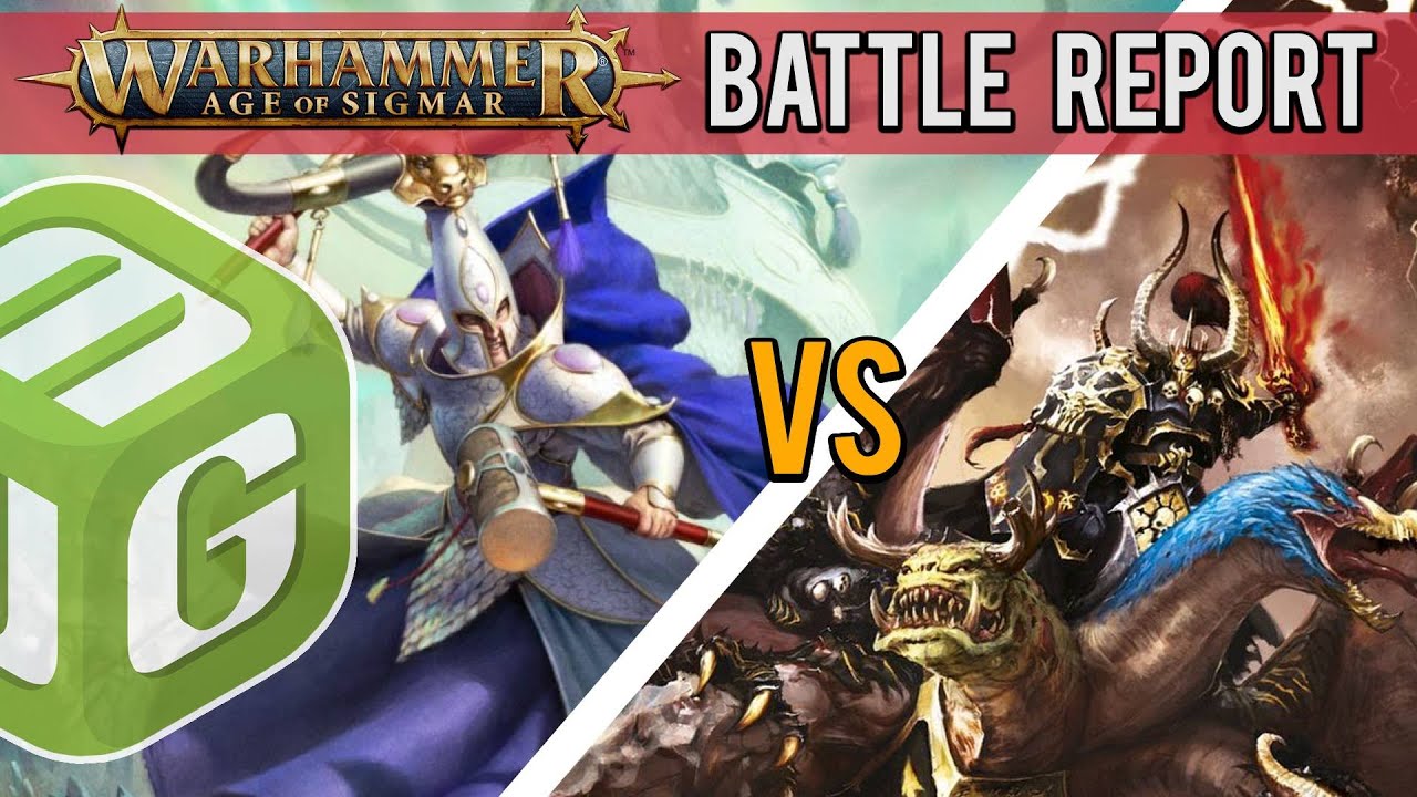 Lumineth Realm-Lords vs Slaves to Darkness Age of Sigmar 4th Edition Battle Report Ep 8