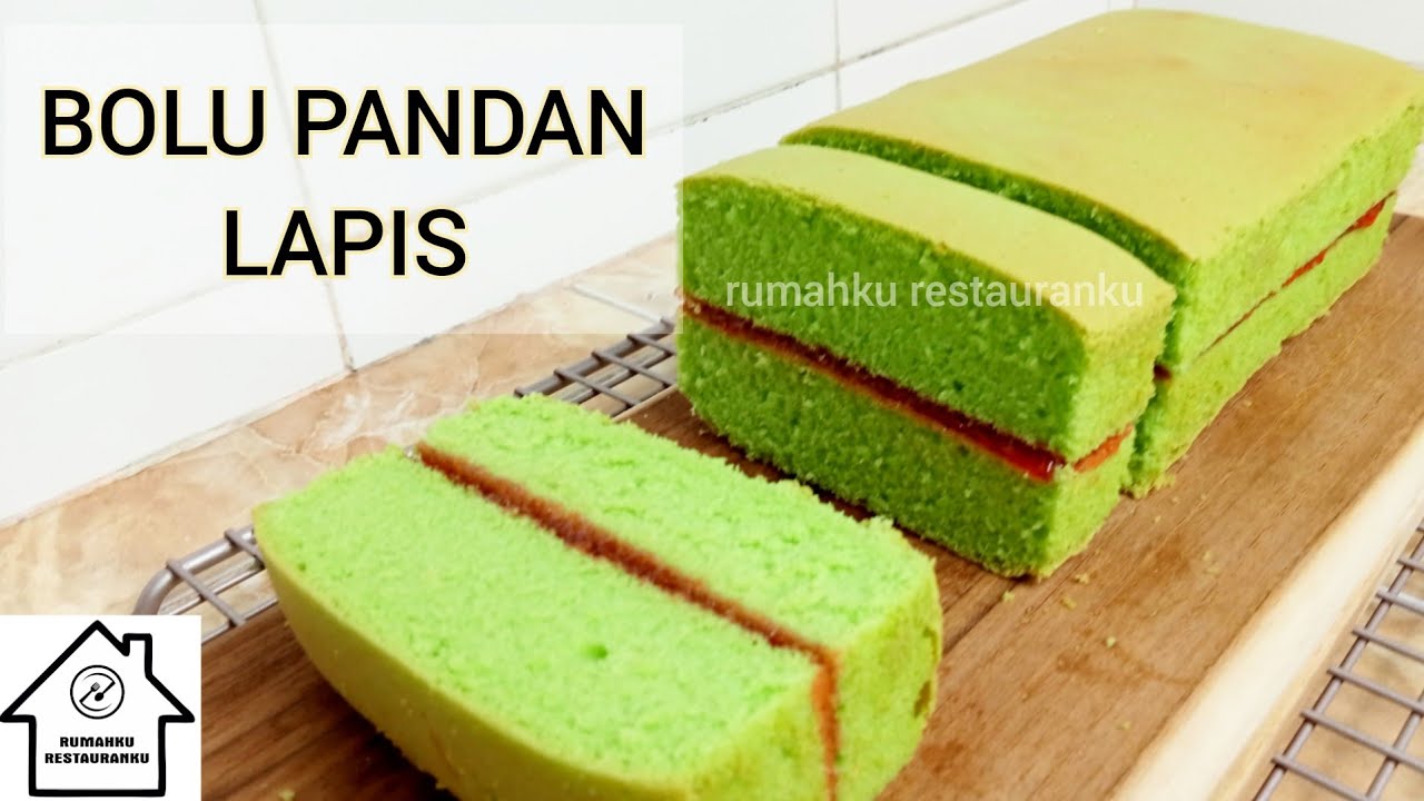 RESEP BOLU PANDAN SANTAN LAPIS SELAI STRAWBERRY