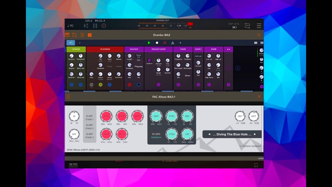 FAC Alteza - Rozeta LFO - Featuring DRAMBO - Cool LFO Tips - Demo & Tutorial for the iPad