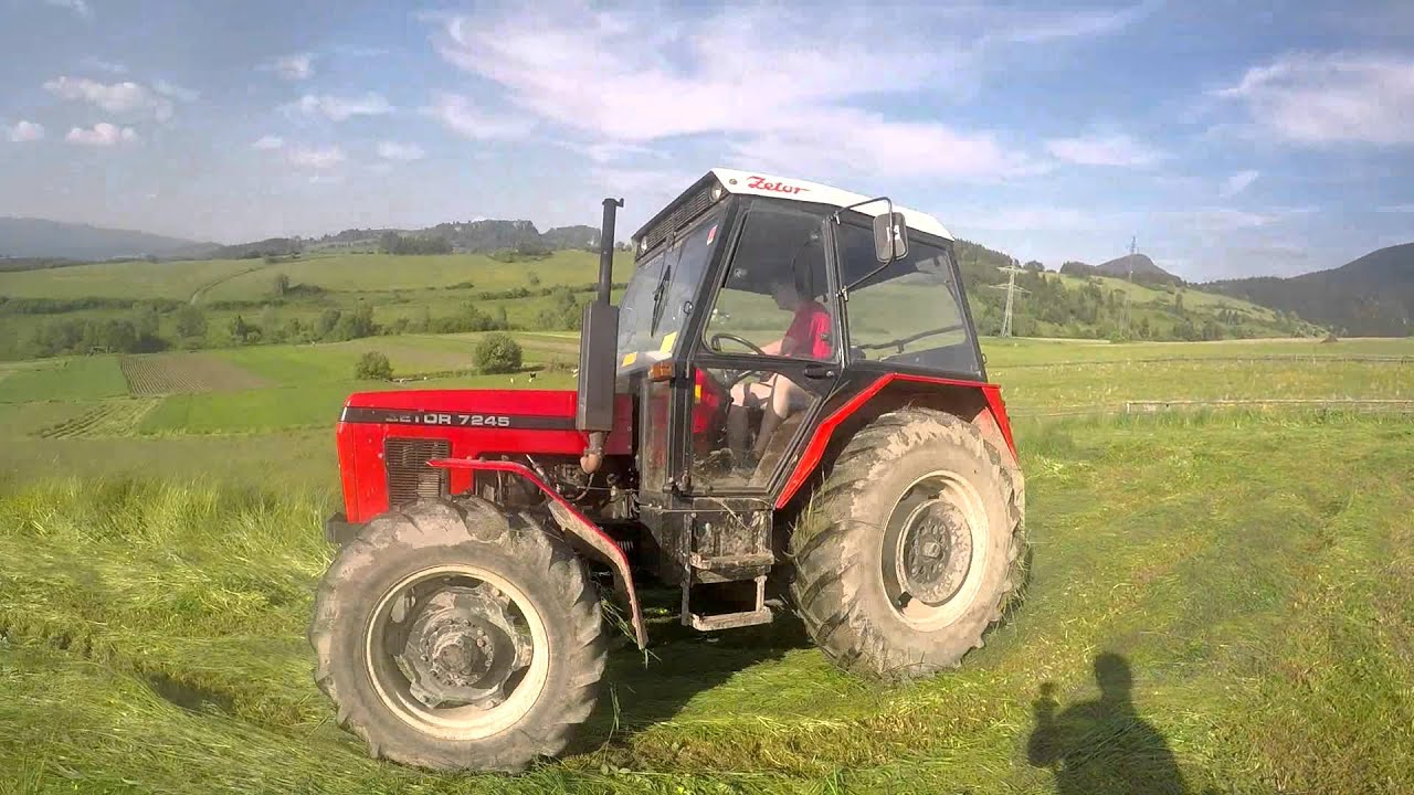 Zetor 7245 /Deutz Fahr km 22/Mowing Grass/Go Pro/Full HD/