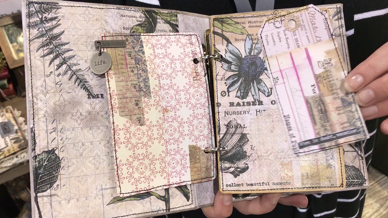 Jenny Marples with Tim Holtz Ideology book Creativation2018 live flip through