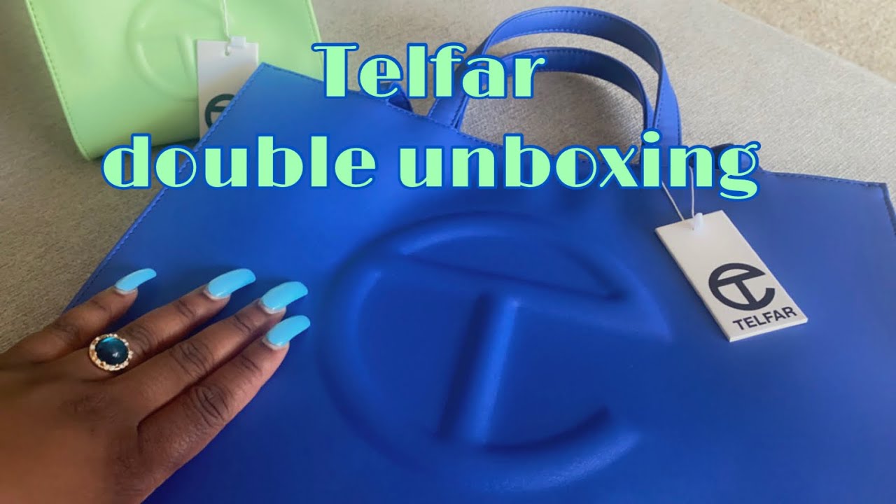 Telfar double unboxing…double mint & painters tape