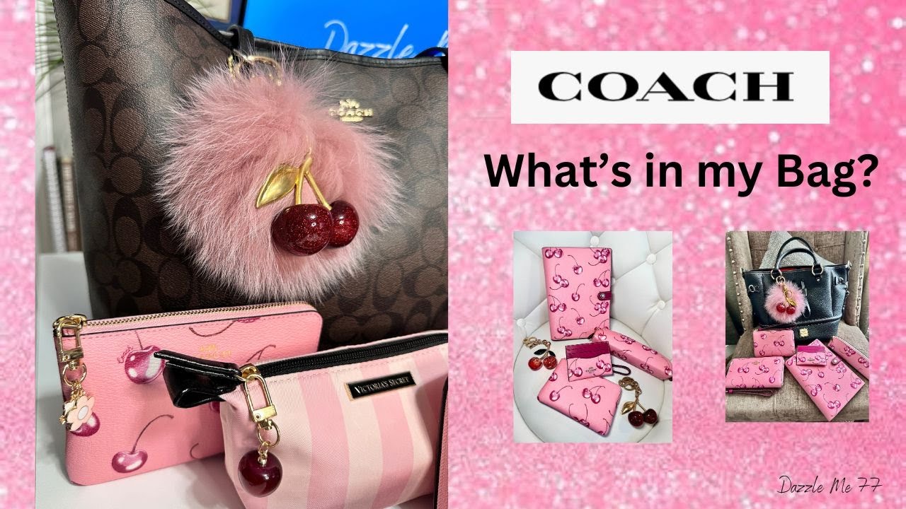 What’s in my Bag? 🍒COACH City Tote featuring cherry collection 🍒