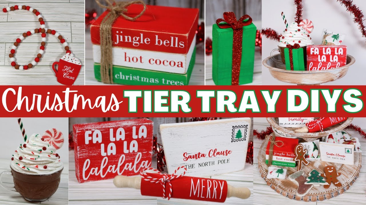 DIY CHRISTMAS TIER TRAY DECOR