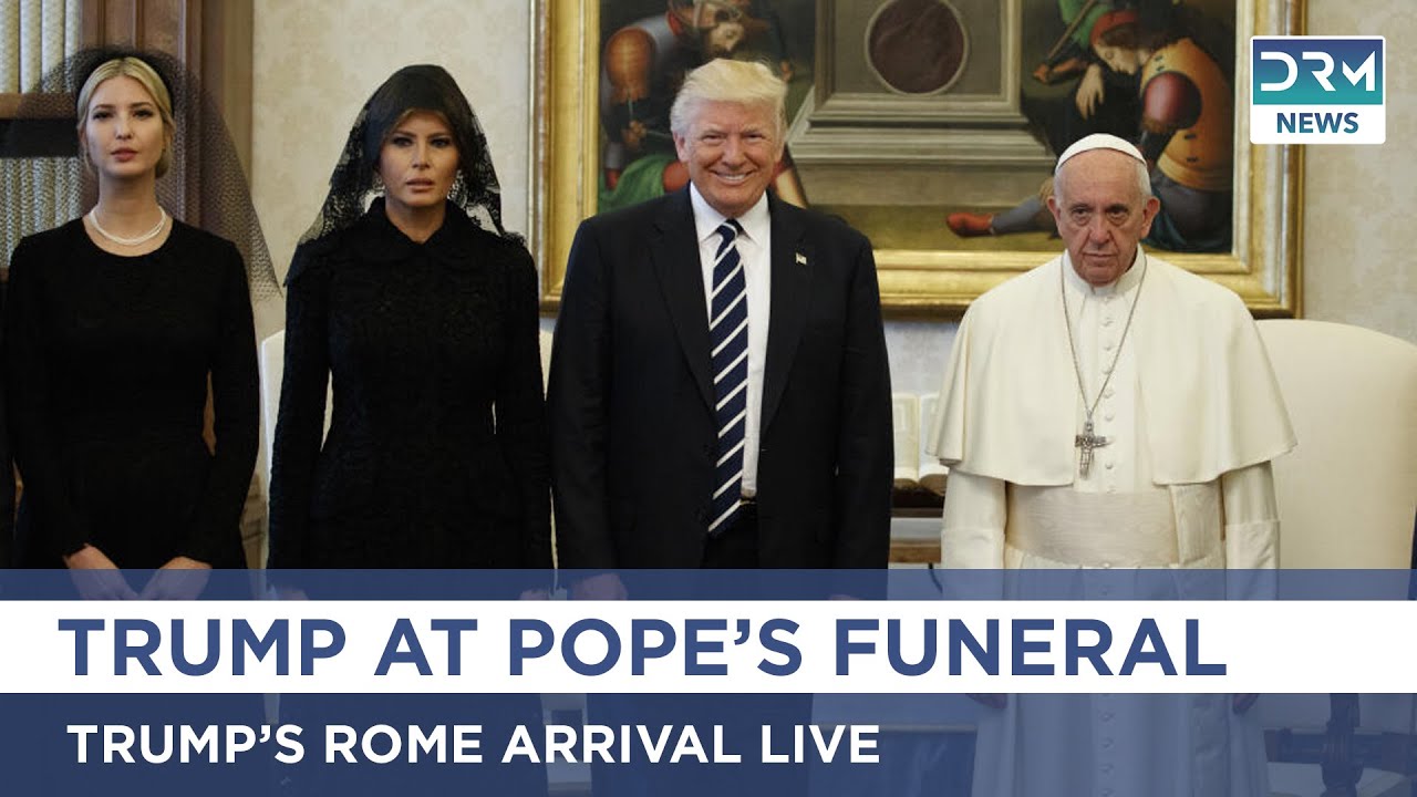 Pope Francis’ Funeral 🔴: Trump Arrives in Rome for Pope Francis’ Funeral | St. Peter’s Square | AK1G