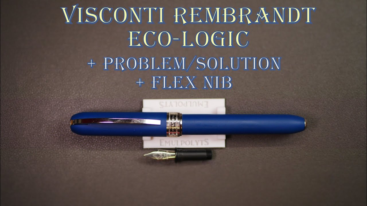 Stylo-plume Visconti Rembrandt ECO-LOGIC, nouveau cas plume sèche et solution, plume Flex #5