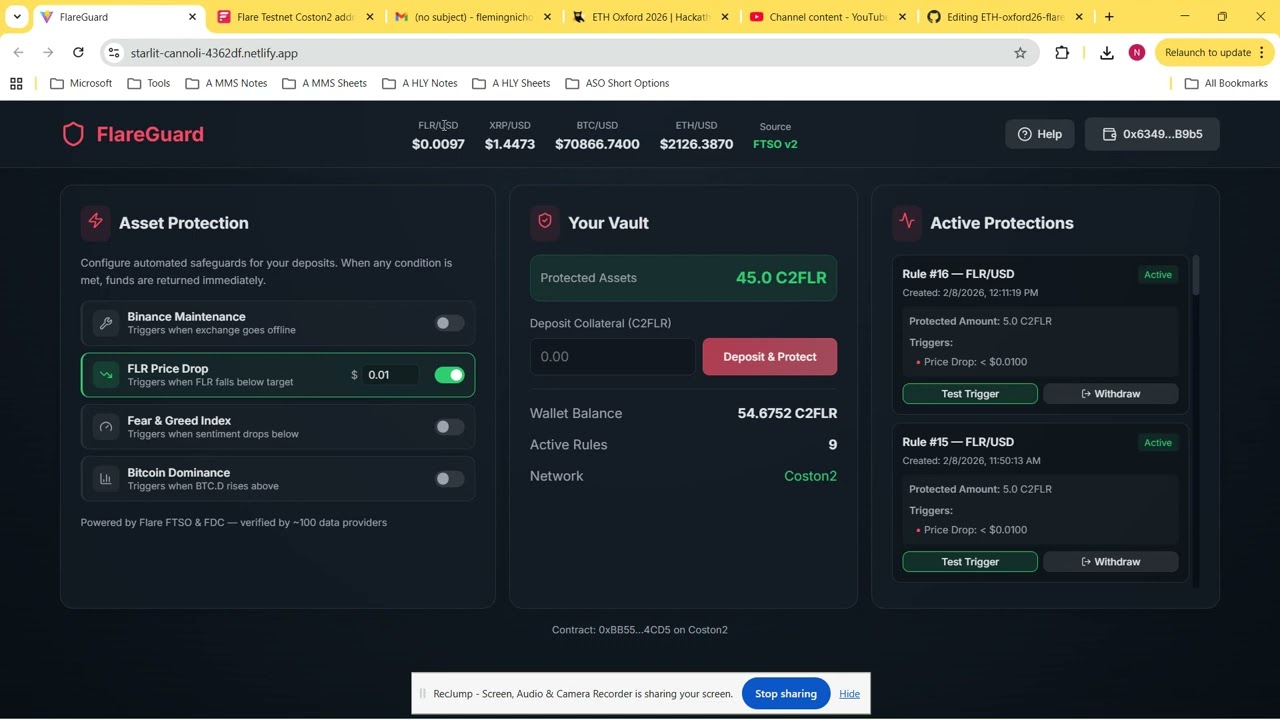 FlareGuard main track/flare track project ETH Hackathon Oxford 2026