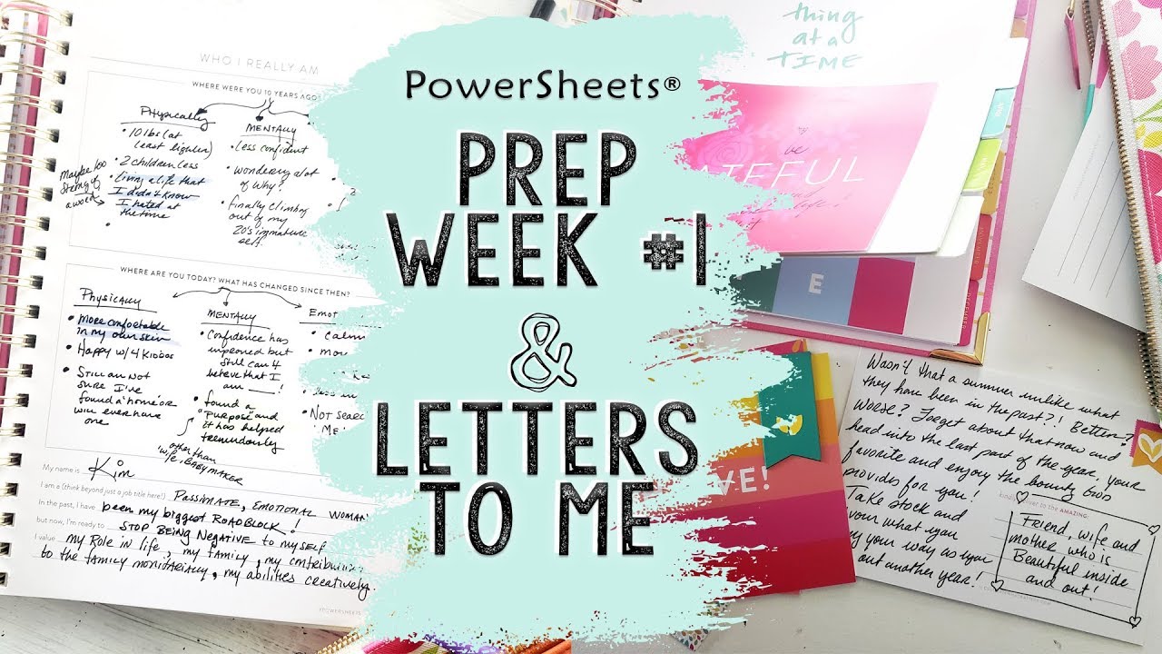 Page Prep Week #1 & Letters to Me in the 2020 PowerSheets