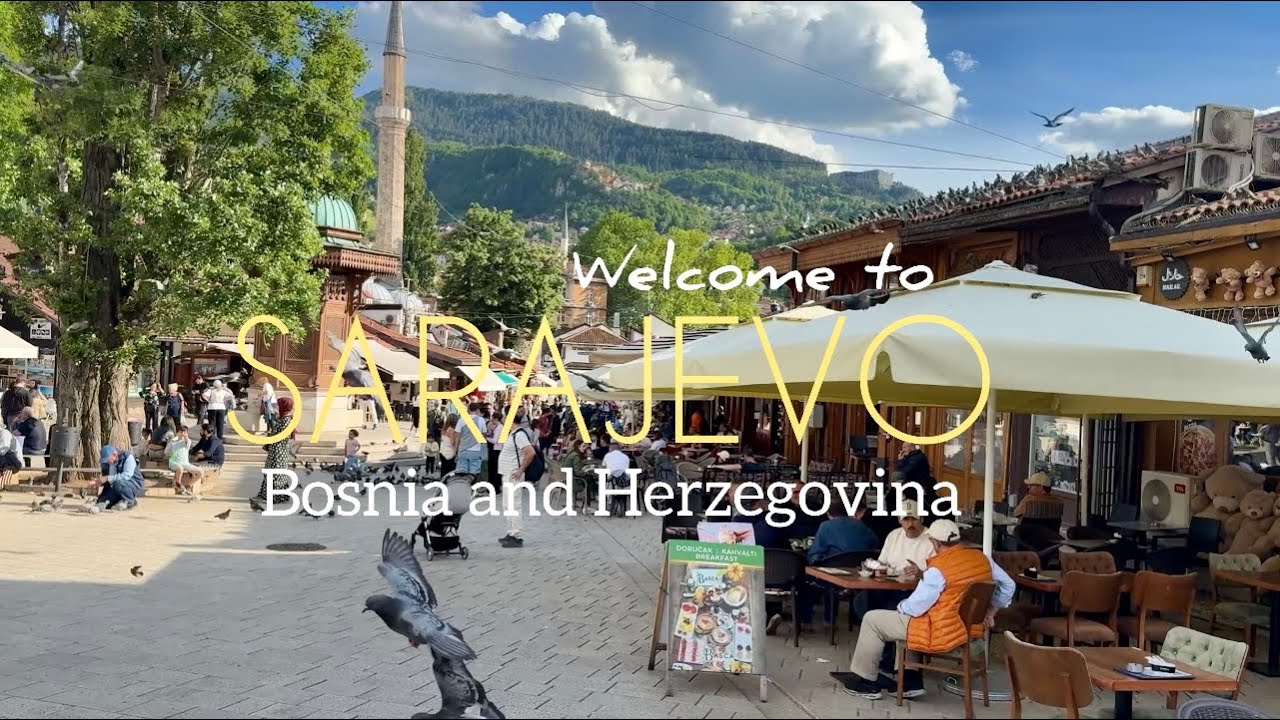 Sarajevo, Bosnia and Herzegovina. Walking tour. Old town. 2025. 4K video