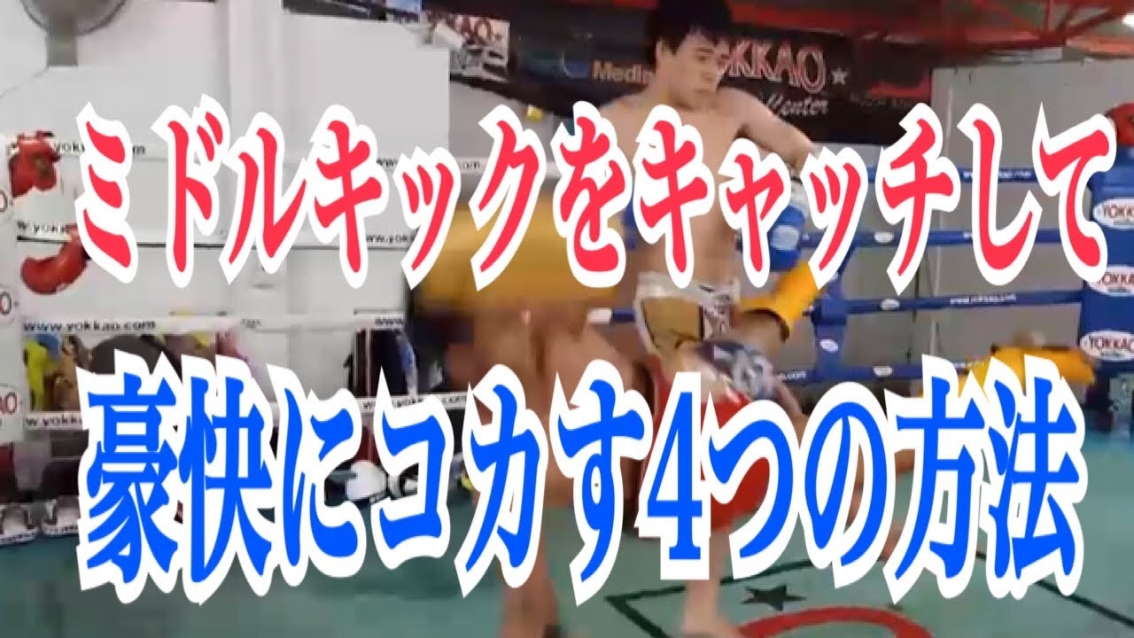 ミドルキックをキャッチして崩す（コカす）テクニック4選！