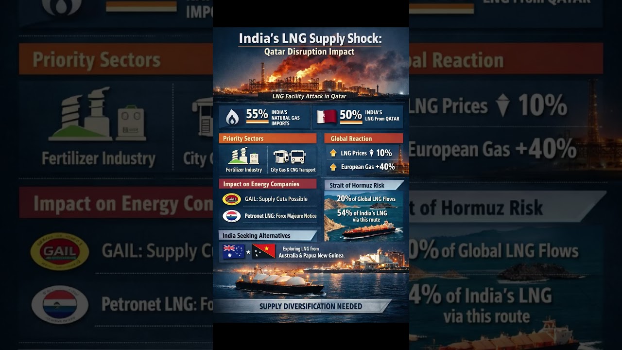 &ldquo;India LNG Supply Shock | Qatar Disruption Impact on Gas Prices & Energy Stocks&rdquo;